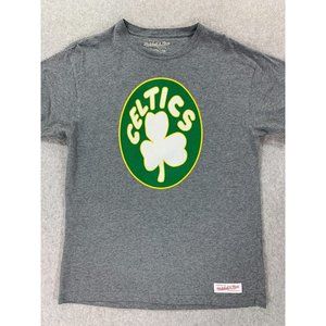Boston Celtics Retro Short Sleeve Basketball Tee‎ Shirt (Men's Medium) Gray